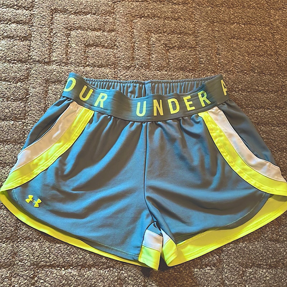 Under Armour Gray/Neon Yellow Shorts